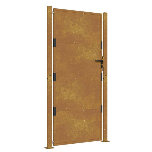 Cancello da Giardino 105x205 cm in Acciaio Corten 153207