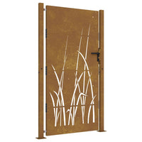 Cancello da Giardino 105x180 cm in Acciaio Corten Design Erbacod mxl 73280