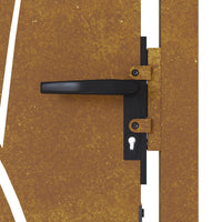 Cancello da Giardino 105x205 cm in Acciaio Corten Design Erba 153231