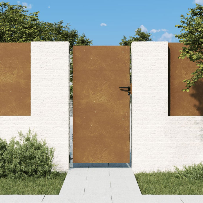 Cancello da Giardino 85x175 cm in Acciaio Corten 153260