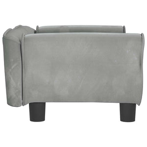 Lettino per Cani Grigio Chiaro 70x45x30 cm in Velluto 171825