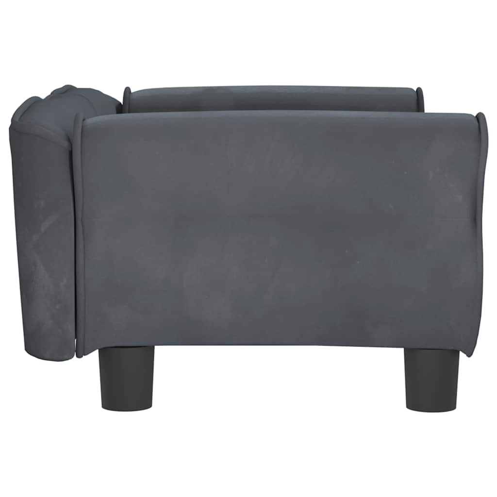 Lettino per Cani Grigio Scuro 70x45x30 cm in Velluto 171826