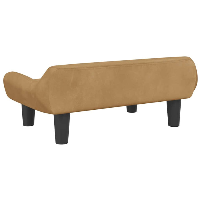 Lettino per Cani Marrone 70x40x24 cm in Velluto 171956