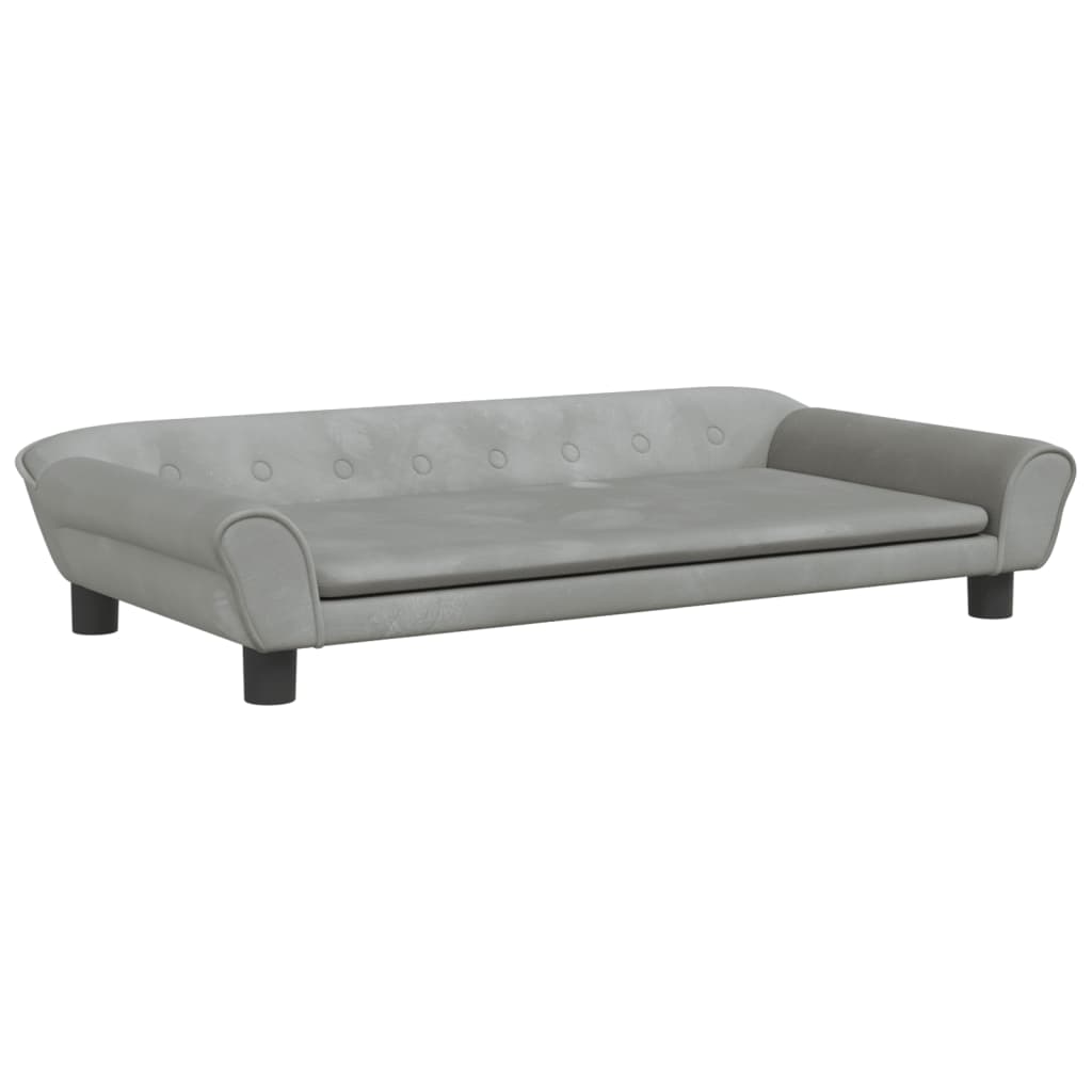 Lettino per Cani Grigio Chiaro 100x50x21 cm in Vellutocod mxl 119185