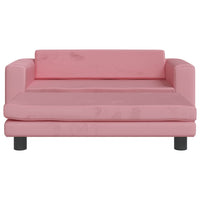 Lettino per Cani con Estensione Rosa 100x50x30 cm in Vellutocod mxl 95254