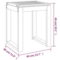 Sgabello da Bagno 40x30x46 cm in Legno Massello di Noce 350344