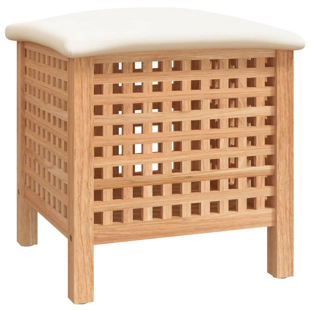 Sgabello da Bagno 48x47,5x52 cm in Legno Massello di Noce 350350