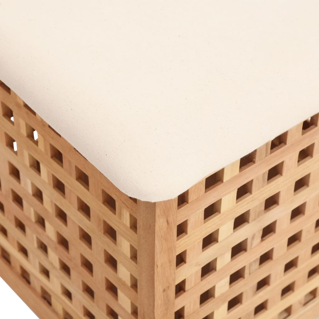 Sgabello da Bagno 48x47,5x52 cm in Legno Massello di Noce 350350