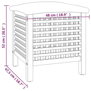 Sgabello da Bagno 48x47,5x52 cm in Legno Massello di Noce 350350