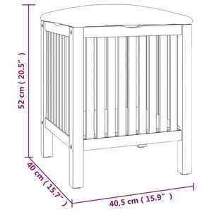 Sgabello da Bagno 40,5x40x52 cm in Legno Massello di Noce 350351