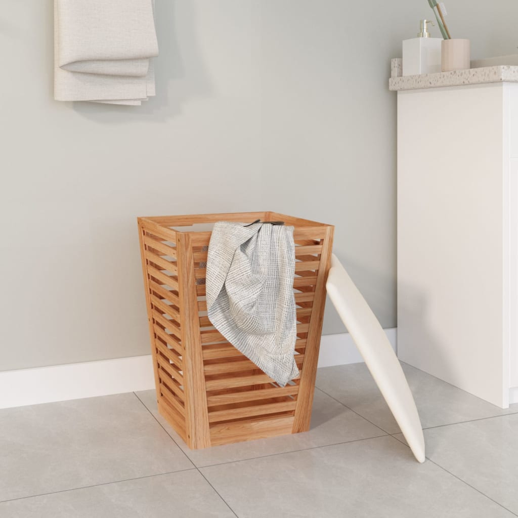 Sgabello da Bagno 40,5x40,5x56 cm in Legno Massello di Noce 350352