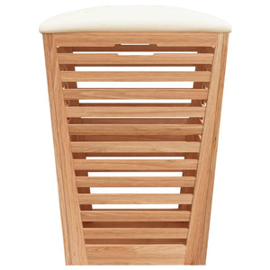 Sgabello da Bagno 40,5x40,5x56 cm in Legno Massello di Noce 350352