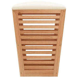 Sgabello da Bagno 40,5x40,5x56 cm in Legno Massello di Noce 350352