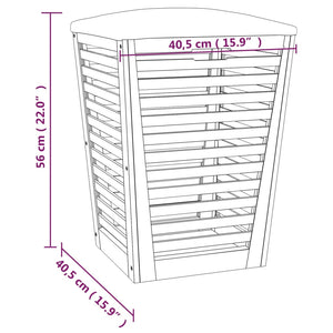 Sgabello da Bagno 40,5x40,5x56 cm in Legno Massello di Noce 350352