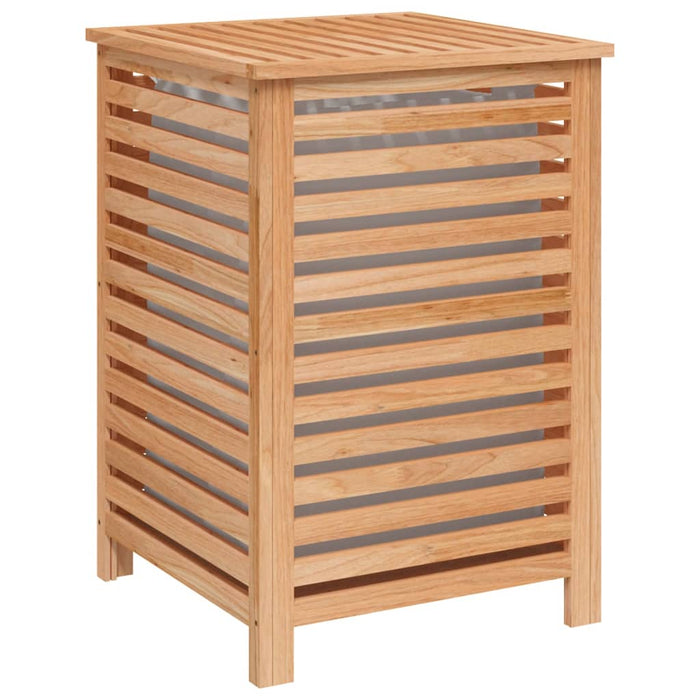 Cesto del Bucato 45x45x65 cm Legno Massello di Noce 350353