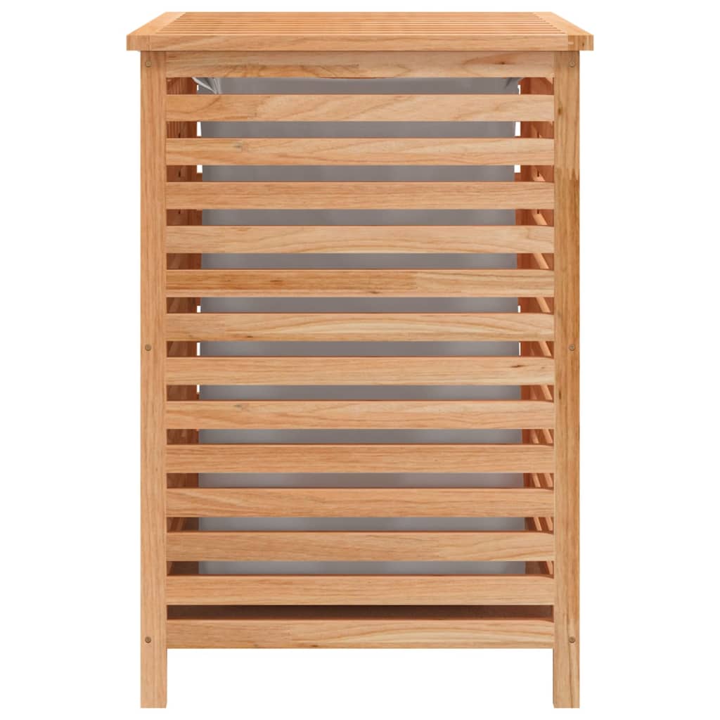 Cesto del Bucato 45x45x65 cm Legno Massello di Noce 350353