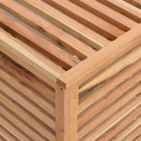 Cesto del Bucato 45x45x65 cm Legno Massello di Noce 350353