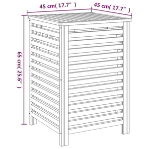 Cesto del Bucato 45x45x65 cm Legno Massello di Noce 350353