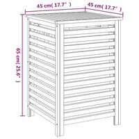 Cesto del Bucato 45x45x65 cm Legno Massello di Noce 350353