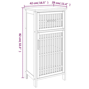 Armadietto da Bagno 42x29x82 cm in Legno Massello di Noce 350354