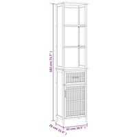 Armadietto da Bagno 42x29x182 cm in Legno Massello di Noce 350356