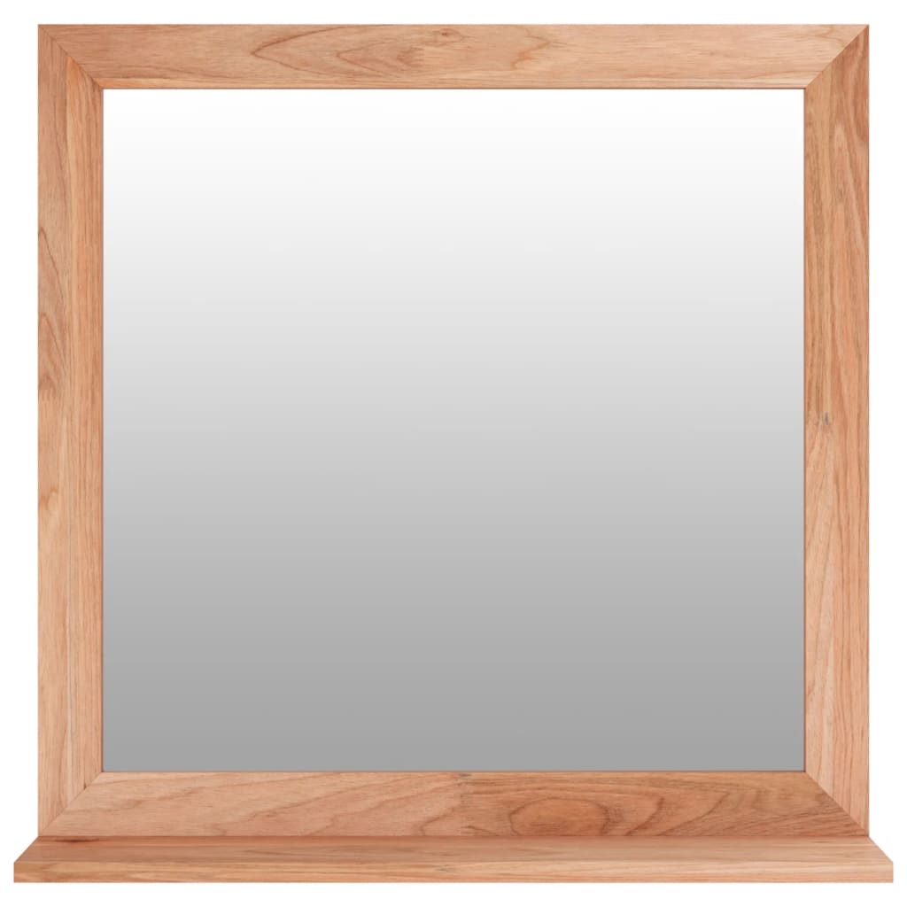 Specchio da Parete 55x55 cm in Legno Massello di Noce 350358