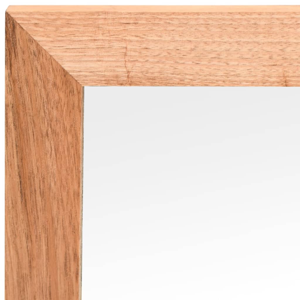 Specchio da Parete 55x55 cm in Legno Massello di Noce 350358