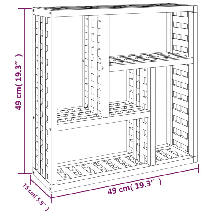 Mensola da Parete 49x15x49 cm in Legno Massello di Noce 350369