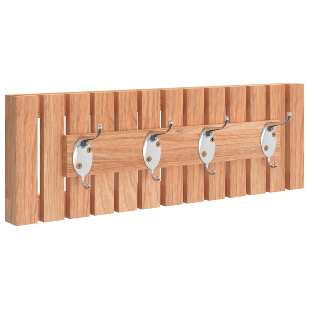 Appendiabiti da Parete 42x8,5x14 cm in Legno Massello di Nocecod mxl 82357