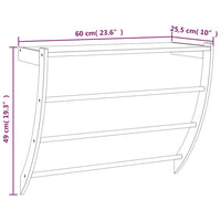 Portasciugamani 60x25,5x49 cm in Legno Massello di Noce 350374