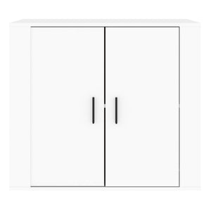 Credenza Bianco Lucido 80x33x70 cm in Legno Multistrato 816562