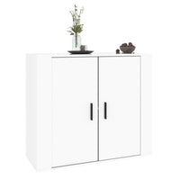 Credenza Bianco Lucido 80x33x70 cm in Legno Multistrato 816562