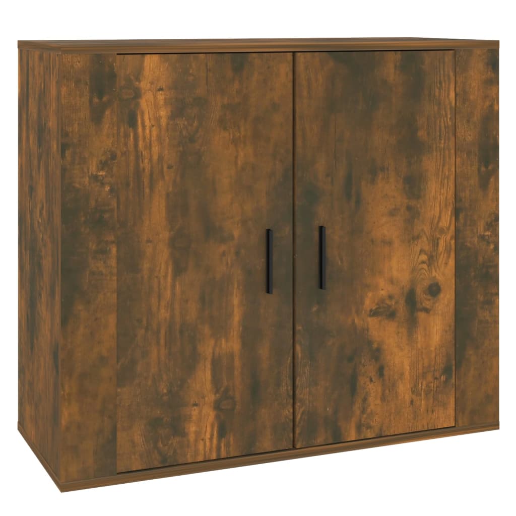 Credenza Rovere Fumo 80x33x70 cm in Legno Multistrato 816565