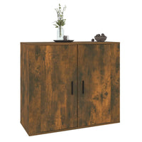 Credenza Rovere Fumo 80x33x70 cm in Legno Multistrato 816565