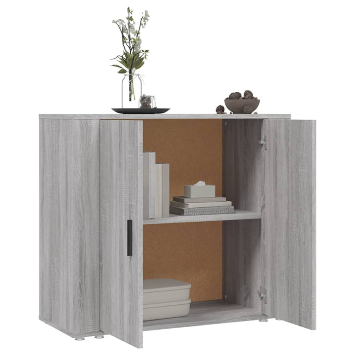 Credenza Grigio Sonoma 80x33x70 cm in Legno Multistrato cod mxl 9279