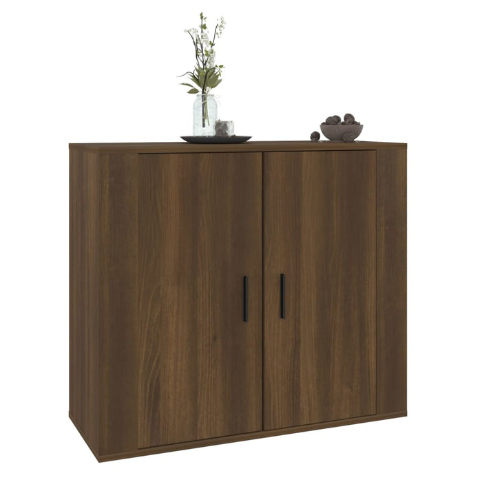 Credenza Rovere Marrone 80x33x70 cm in Legno Multistrato cod mxl 15870