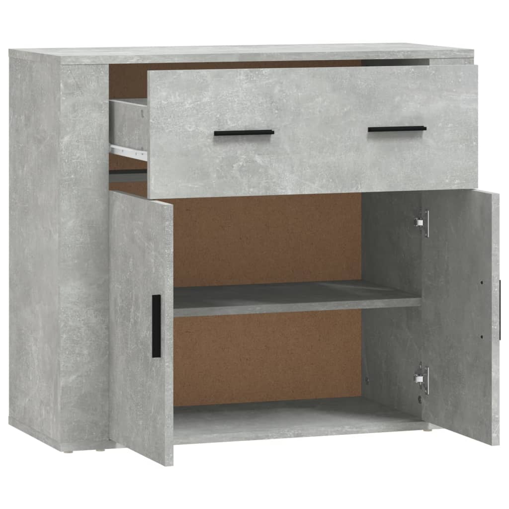 Credenza Grigio Cemento 80x33x70 cm in Legno Multistrato cod mxl 9903