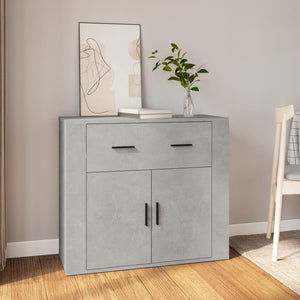 Credenza Grigio Cemento 80x33x70 cm in Legno Multistrato cod mxl 9903