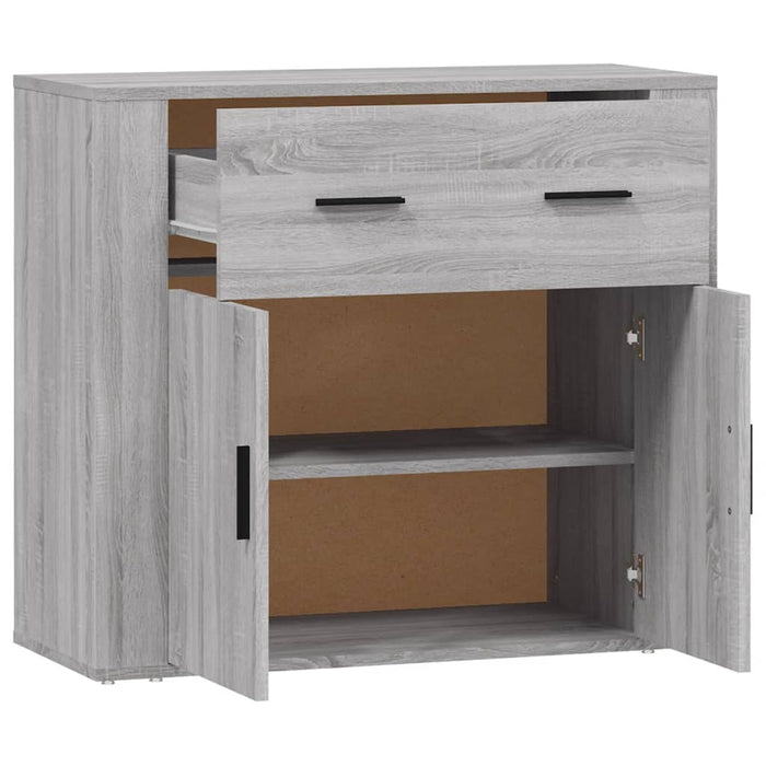 Credenza Grigio Sonoma 80x33x70 cm in Legno Multistrato 816574