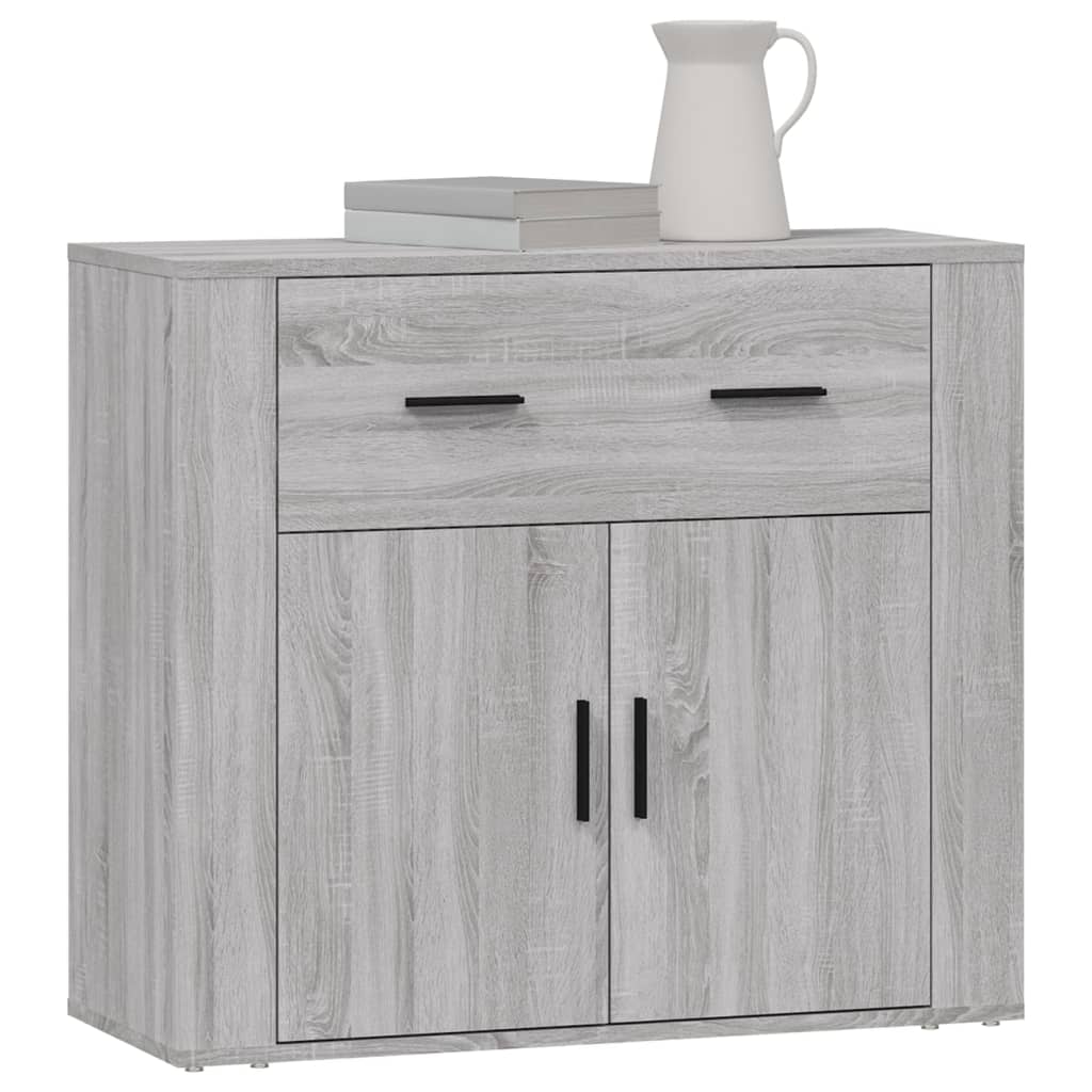 Credenza Grigio Sonoma 80x33x70 cm in Legno Multistrato 816574