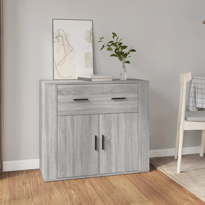 Credenza Grigio Sonoma 80x33x70 cm in Legno Multistrato 816574