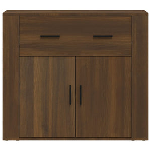 Credenza Rovere Marrone 80x33x70 cm in Legno Multistrato