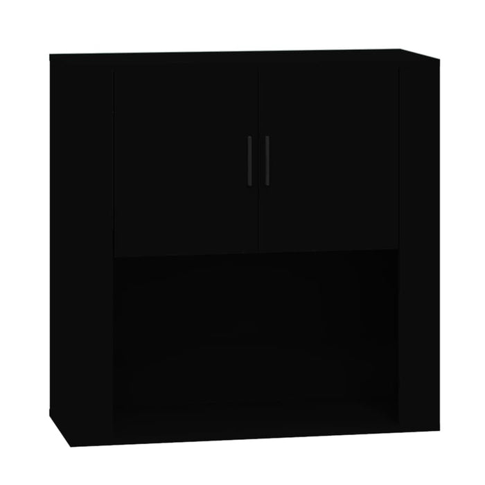 Mobile a Parete Nero 80x33x80 cm in Legno Multistrato cod mxl 17204