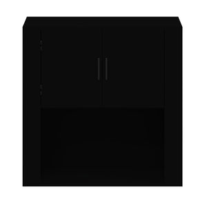 Mobile a Parete Nero 80x33x80 cm in Legno Multistrato cod mxl 17204