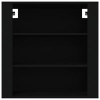 Mobile a Parete Nero 80x33x80 cm in Legno Multistrato cod mxl 65637