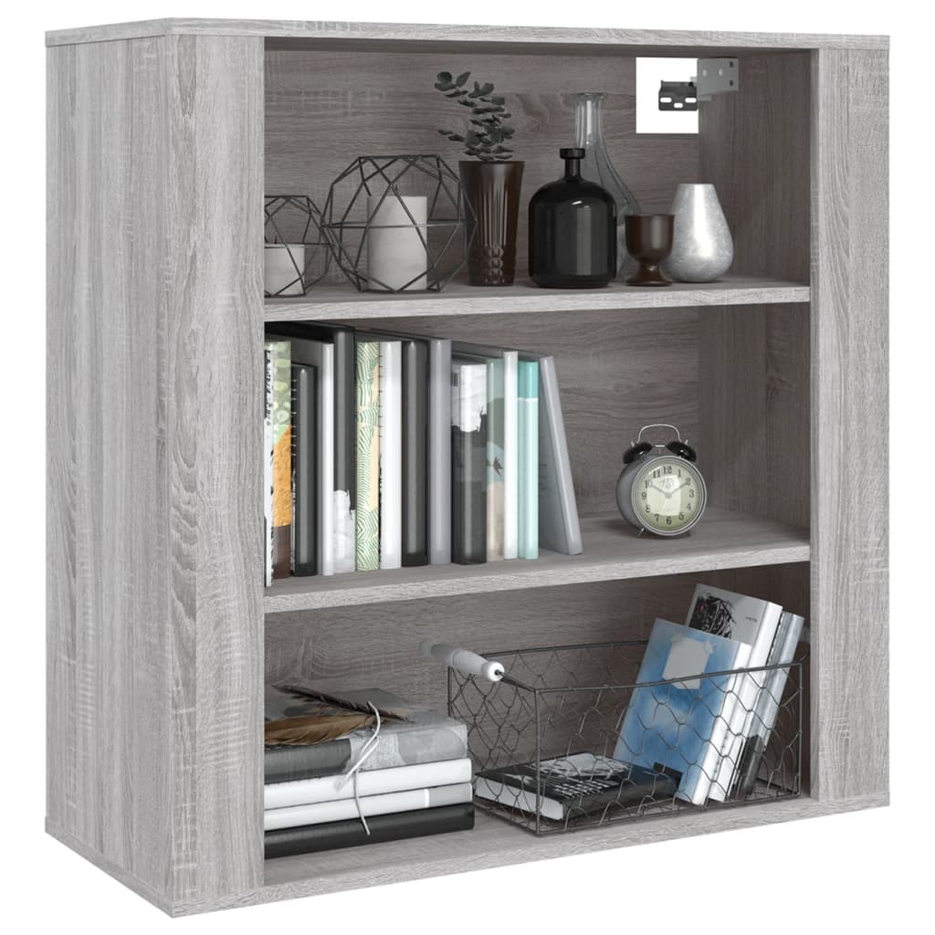 Mobile Pensile Grigio Sonoma 80x33x80 cm in Legno Multistrato 816598