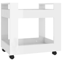 Carrello Scrivania bianco lucido 60x45x60 cm Legno Multistrato cod mxl 51322