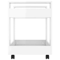 Carrello Scrivania bianco lucido 60x45x60 cm Legno Multistrato cod mxl 51322