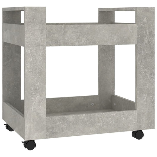 Carrello Scrivania Grigio cemento 60x45x60 cm Legno Multistrato cod mxl 40690