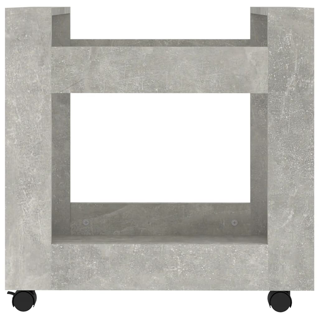 Carrello Scrivania Grigio cemento 60x45x60 cm Legno Multistrato cod mxl 40690